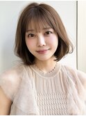 前髪エアリーカール似合わせカット薄めバングレイヤーカット