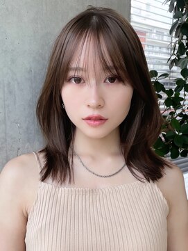 アビーファイブ(ABBEY 5) 大人ボブ銀座レイヤーカット有楽町ミディアムボブベージュ