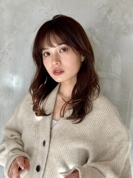 池袋 イルミナカラー レイヤー モカブラウン セミロング♪