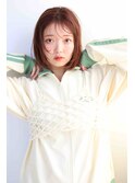 オレンジショコラ内巻きボブ