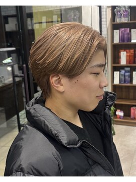 ハレル 戸塚(HAREru.) メンズブリーチカラー ミルクティーベージュ