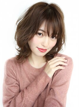 ソレイユ(Soleil) ひし形/オフィス/20代/30代/40代/くびれミディアム/シャギー