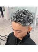刈り上げセンターパート/波巻きツイストスパイラル/南堀江