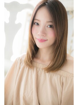 モッズ ヘア 福岡姪浜店(mod's hair) *mod's姪浜*…センターパートで小顔ナチュラルストレートa