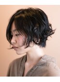 【MauLOA】アンニュイパーマ 前下がりボブ 