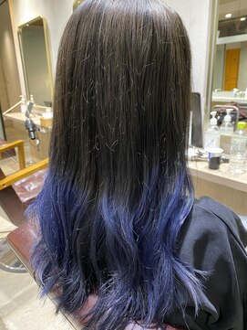 エイト 上野店(EIGHT ueno) EIGHT ueno【工藤】グラデーションカラー/ネイビーブルー