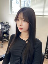 ピープスアンドスー 表参道 渋谷(Peeps&Suu.) 韓国顔まわり/前髪あり/流し顔まわり/レイヤーカット