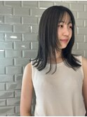 レイヤースタイル/韓国/フェイスレイヤー/髪質改善カラー