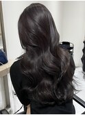 小岩ブリーチなしダブルカラーラベンダーグレージュ韓国レイヤー
