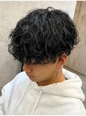 マッシュスパイラルパーマツイストスパイラル波巻きメンズ