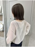YOKE 切りっぱなしボブ外ハネボブ大人ボブアッシュグレージュ