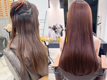ソピ 名古屋名駅(sopi by invitation)の写真/毛先まで柔らかいコテで巻ける縮毛矯正♪名古屋/名駅/髪質改善/ボブ/ショート/前髪カット/似合わせカット