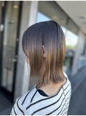 大人カワイイ外ハネグレーブラウン