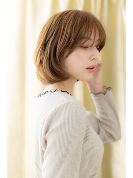 カバーヘア 上尾西口店(COVER HAIR) オレンジベージュ似合わせカット小顔ショートボブZ上尾30代40代