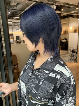 エイト アンバー 天神今泉店(EIGHT amber) 【EIGHT】前さがりウルフ×ネイビーブルー