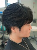 奈良men'sフェザーショートシースルー　フェザーパーマ