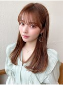 【OPEN】小顔前髪あり後れ毛サイドバングメルティカラー