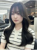 髪質改善縮毛矯正レイヤーカット顔周り前髪韓国ブリーチなし横浜