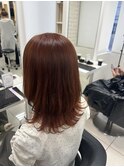【ブリーチなしWカラー】オレンジベージュ