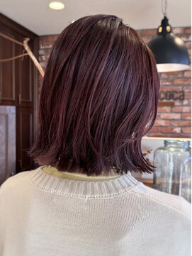 ボコカ(bococa) 【macana】レイヤーピンクブラウンブリーチ無しボブ登戸