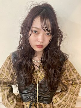 ロックス バイ マグ 松本(rocks BY MAG) ローズブラウン×暗髪◎透明感ロングレイヤー