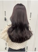 艶ラベンダーブラウン＊レイヤーカット/透明感カラー