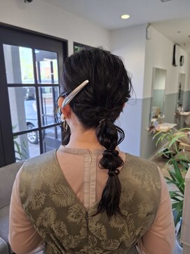 編み下ろしヘアセット