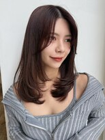 バイオレット 表参道店(Violet)&nbsp;ミディアムレイヤー/顔周りハッシュカットココアブラウンTK-39