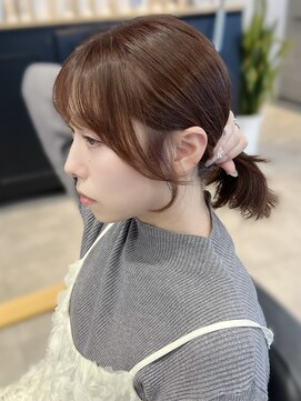 リアンバイアリュール(Lian by Allure) レイヤーカットハッシュカット髪質改善顔周り前髪ボブブリーチ