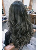 フィックス ヘアー(FIX hair) 外国人風！！グレージュ！！ハイライトグラデ[プラチナアッシュ]