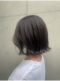 切りっぱなしボブ×グレージュ