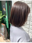 ビターチョコレートラテカラー_ミディアムボブ