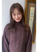 センターパートロングhair