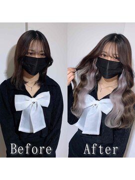 エクステ専門店あるじゃんすー 小倉店 ペールパープルイヤリング☆#シールエクステ#大人かわいい#小倉