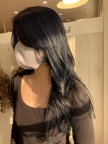 アンカーデイズ(Anchor Days)&nbsp;ブルーブラック/斜めバング/レイヤーロング