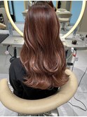 ★斜めバングミディアムヘアグレージュカラーシルキーベージュ★