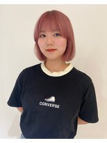 コト 福井大和田店(coto) 福井　ピンクカラー　韓国　ボブ　ブリーチカラー　10代　20代