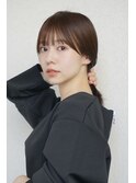 結びたくなる小顔前髪顔まわりカットサイドバング×透明感暗髪