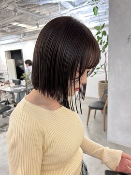 フォト 新宿(foto) 黒髪小顔ワンレンネビージュボブルフ新宿20代【Anzu】▲