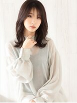 インデックスヘアー 亀戸店&nbsp;大人可愛いブリーチなしグレージュ伸ばしかけ外ハネミディ