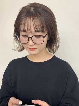 ミリ(mm) ぱっつんボブ オリーブベージュ カラー 韓国 髪質改善 仙台