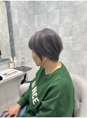 白髪ぼかし/白髪改善カラー/ショート/透明感カラー/脱白髪染め