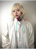 ウルフカット×デザインカラー　ウルフカット/ハッシュカット