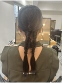 ツイン編みおろし