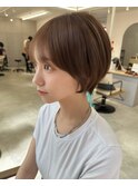 マッシュショート#地毛風縮毛矯正#白髪ぼかし#髪質改善