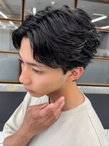 大人男性メンズカットニュアンスセンターパートナチュラル