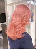 14527アプリコットオレンジワンホンヘアオレンジベージュ