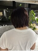 アプリコットオレンジ/くびれヘア/ウェーブショート［新潟］
