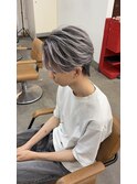 ホワイトシルバーバレイヤージュセンターパート
