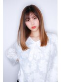 切りっぱなし×シースルーバング＝韓国スタイル